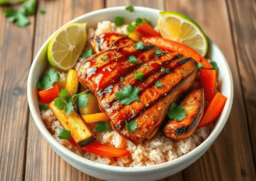 Grilled Chicken with Nutty Brown Rice