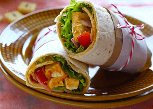 Spicy Paneer Wrap in Whole Wheat Roti
